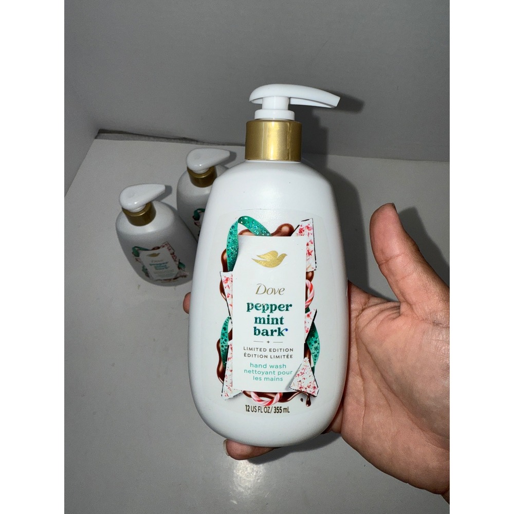 Dove Peppermint Mint Bark Hand Wash Limited Edition Holiday Scent 12 oz